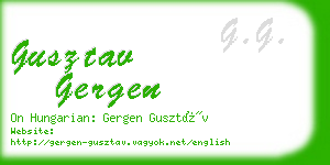 gusztav gergen business card